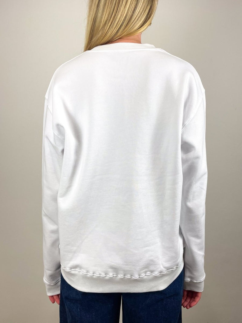 Pickleball Men's Crewneck Sweatshirt in White - The Shoe Hive