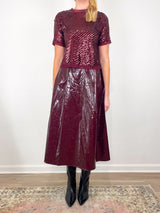 Pixie Top in Mulberry Sequin - The Shoe Hive