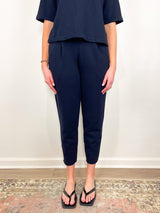 Pleated Sweatpant in Midnight - The Shoe Hive