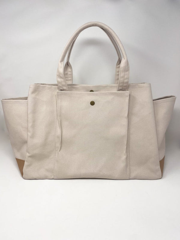Pocket Tote in Natural - The Shoe Hive