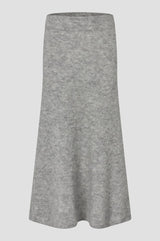 Pollenza Knit Skirt in Light Grey Melange - The Shoe Hive