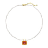 Poppy Pearl Reversible Necklace - The Shoe Hive