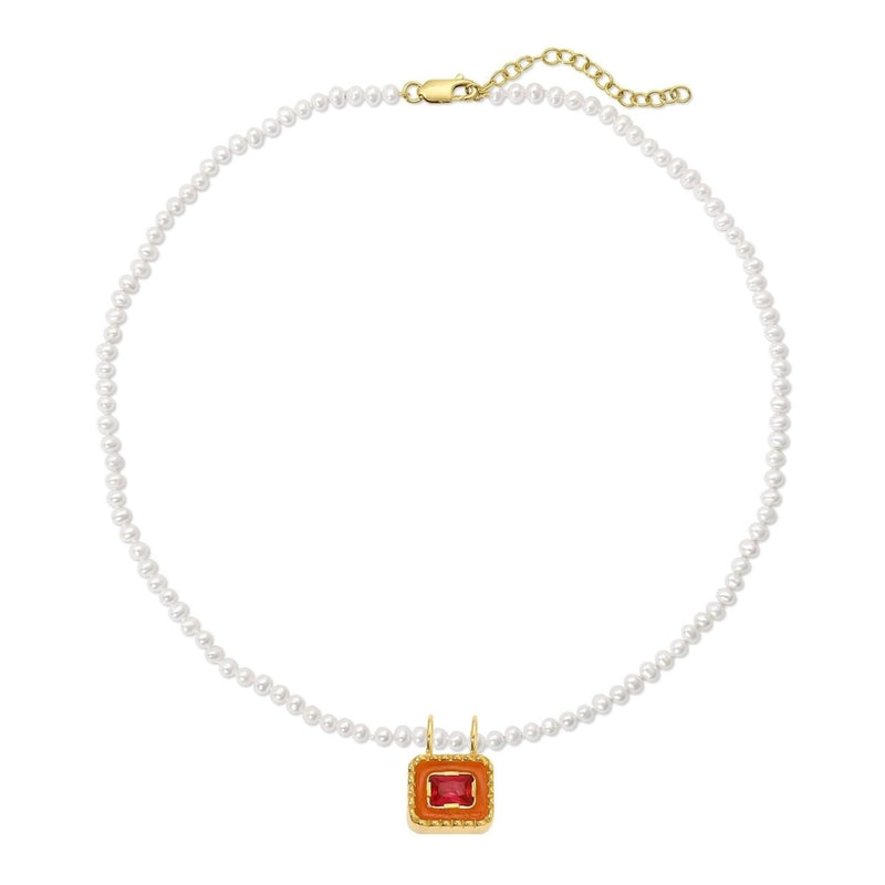 Poppy Pearl Reversible Necklace - The Shoe Hive