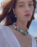 Comet Earrings in Blue Agate
