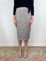 Pull On Skirt in Silver - The Shoe Hive