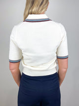 Quinelle Knit Polo in Ecru - The Shoe Hive
