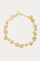 R2243 Recycled Brass 18ct Gold Plated Necklace - The Shoe Hive