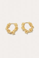 R2244 Recycled Silver 18ct Gold Plated Earrings - The Shoe Hive