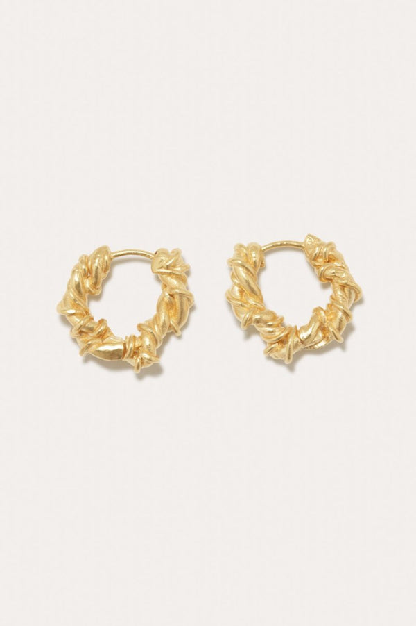 R2244 Recycled Silver 18ct Gold Plated Earrings - The Shoe Hive