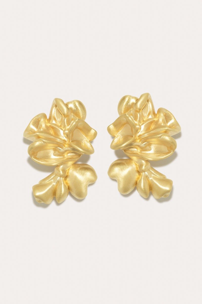 R2247 Recycled Silver 18ct Gold Plated Earrings - The Shoe Hive