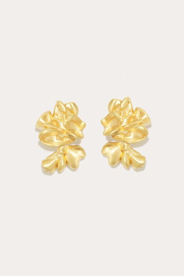 R2248 Small Recycled Silver 18ct Gold Plated Earrings - The Shoe Hive