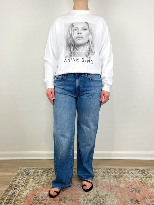 Ramona Sweatshirt Kate Moss in White - The Shoe Hive