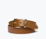 Randy Belt in Walnut Calf with Gold Hardware