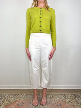 RD Cardigan 1/1 in Soft Chartreuse - The Shoe Hive