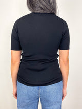 Rd Sweater Short Sleeve in Black - The Shoe Hive