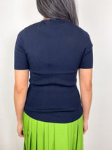 Rd Sweater Short Sleeve in Midnight - The Shoe Hive