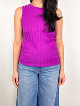 Rd Top Ribbed Sleeveless in Raspberry - The Shoe Hive