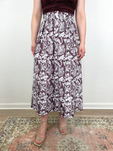 Recycled Nylon Batik Full Skirt in Cinnamon Multi - The Shoe Hive