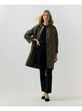 Reed Evening Coat in Chocolate Leopard - The Shoe Hive