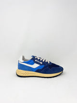 Reelwind Low Sneakers in Nylon & Suede Blue - The Shoe Hive