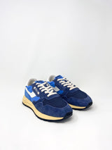 Reelwind Low Sneakers in Nylon & Suede Blue - The Shoe Hive