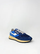 Reelwind Low Sneakers in Nylon & Suede Blue - The Shoe Hive