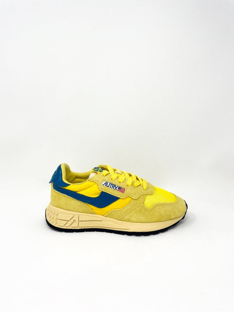 Reelwind Low Sneakers in Nylon Suede in Yellow/Corsair - The Shoe Hive