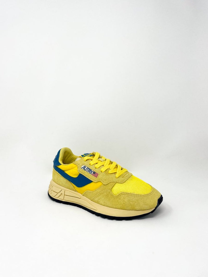 Reelwind Low Sneakers in Nylon Suede in Yellow/Corsair - The Shoe Hive