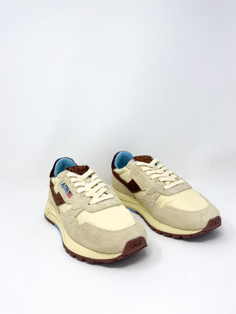 Reelwind Low Sneakers in Suede Light Blue/Rust Brown - The Shoe Hive