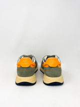 Reelwind Low Sneakers in Suede & Nylon Green/Orange - The Shoe Hive