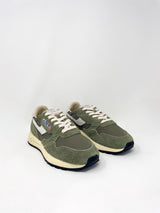 Reelwind Low Sneakers in Suede & Nylon White/Sage - The Shoe Hive