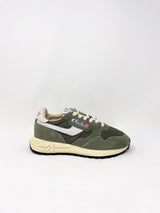 Reelwind Low Sneakers in Suede & Nylon White/Sage - The Shoe Hive