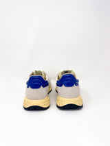 Reelwind Low Sneakers in White and Limoges Nylon and Suede - The Shoe Hive