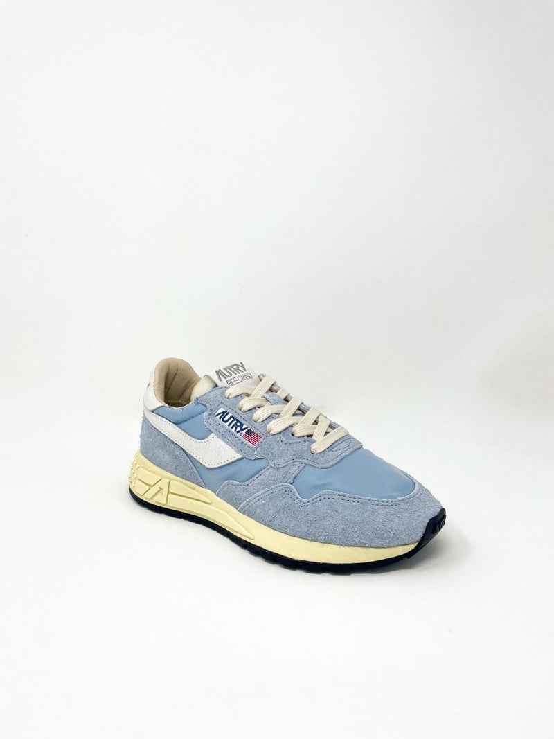 Reelwind Low Sneakers Nylon Suede White/Blue - The Shoe Hive