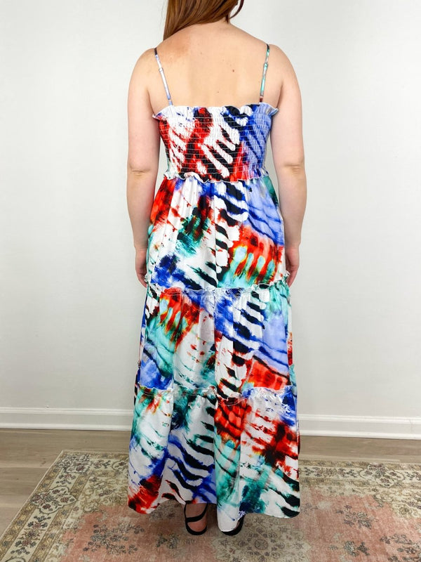 Reese Dress in Electric Tie-Dye - The Shoe Hive