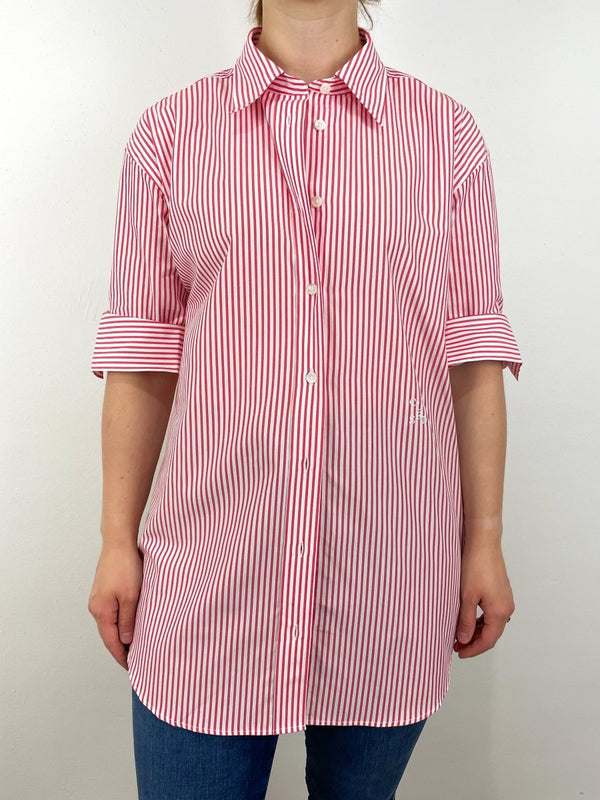 Relaxed Fitted Shirt in Hibiscus - The Shoe Hive