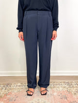 Relaxed Suiting Derrick Mens Trouser in Navy - The Shoe Hive