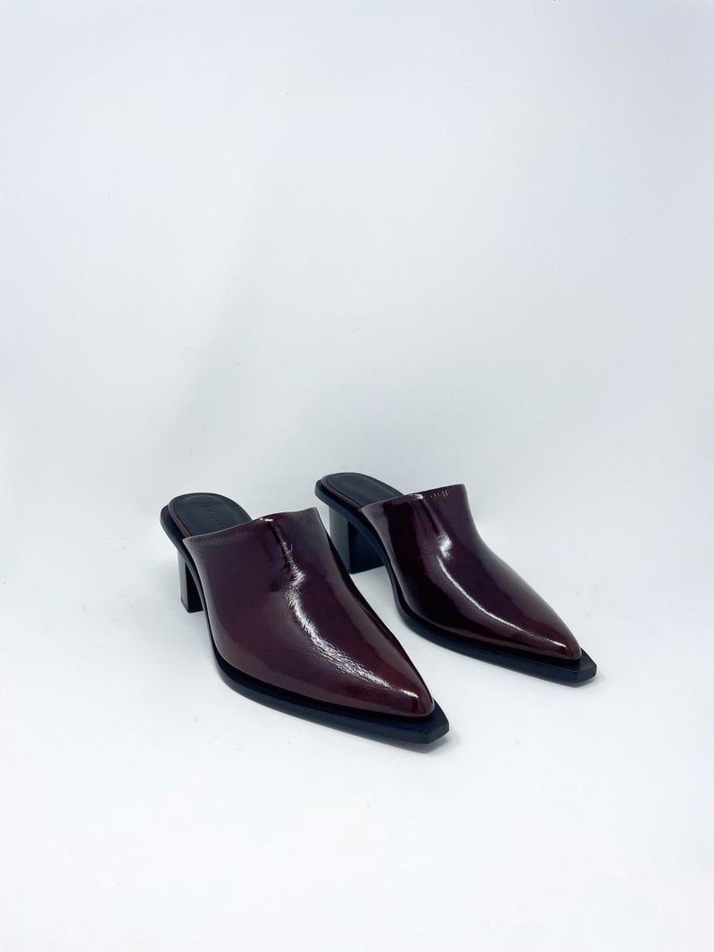Rene Mule in Chestnut - The Shoe Hive