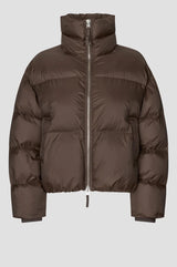 Riya Puffer Jacket in Demitasse - The Shoe Hive