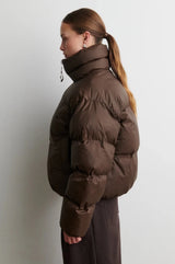 Riya Puffer Jacket in Demitasse - The Shoe Hive