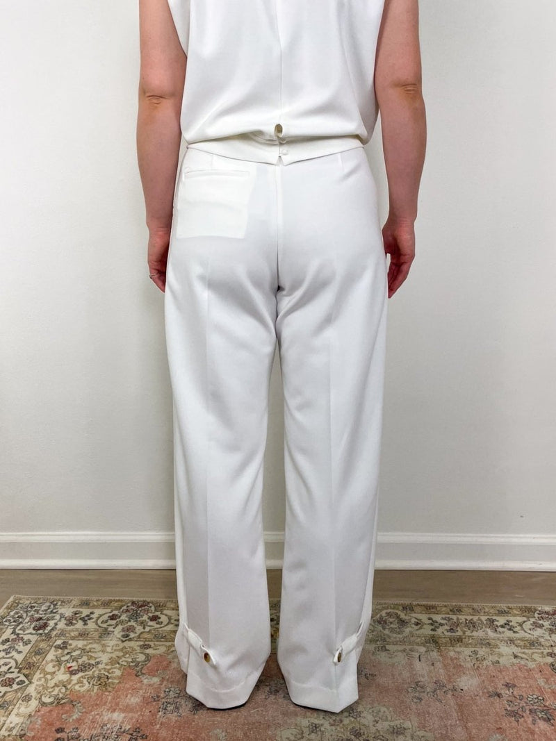 Robbia Pant in White - The Shoe Hive