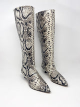 Robyn in B&W Embossed Snake - The Shoe Hive