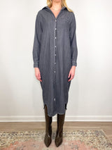 Rory Maxi Shirtdress in Black Wash w/Over Dye - The Shoe Hive