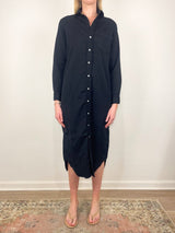 Rory Maxi Shirtdress in Blackout - The Shoe Hive