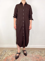 Rory Maxi Shirtdress in Espresso - The Shoe Hive