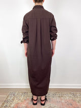 Rory Maxi Shirtdress in Espresso - The Shoe Hive