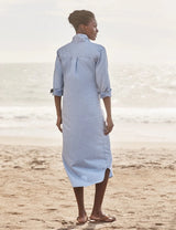 Rory Maxi Shirtdress in Pool Water Blue - The Shoe Hive