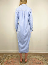 Rory Maxi Shirtdress in Pool Water Blue - The Shoe Hive