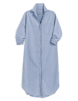 Rory Maxi Shirtdress in Pool Water Blue - The Shoe Hive