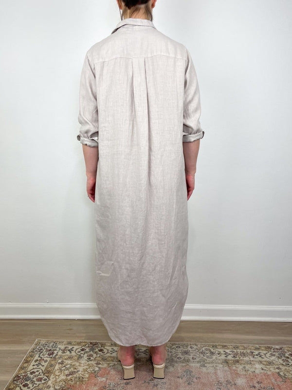 Rory Maxi Shirtdress in Sand - The Shoe Hive